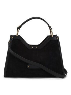 CHEVAL Made In Italy Suede Geo Satchel